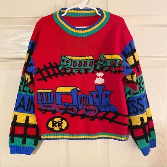 Other - Kids Vintage Train Knit Sweater